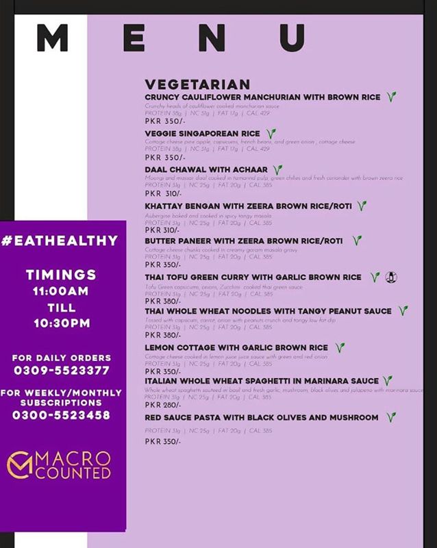 Macro Counted menu