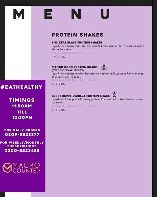 Macro Counted menu