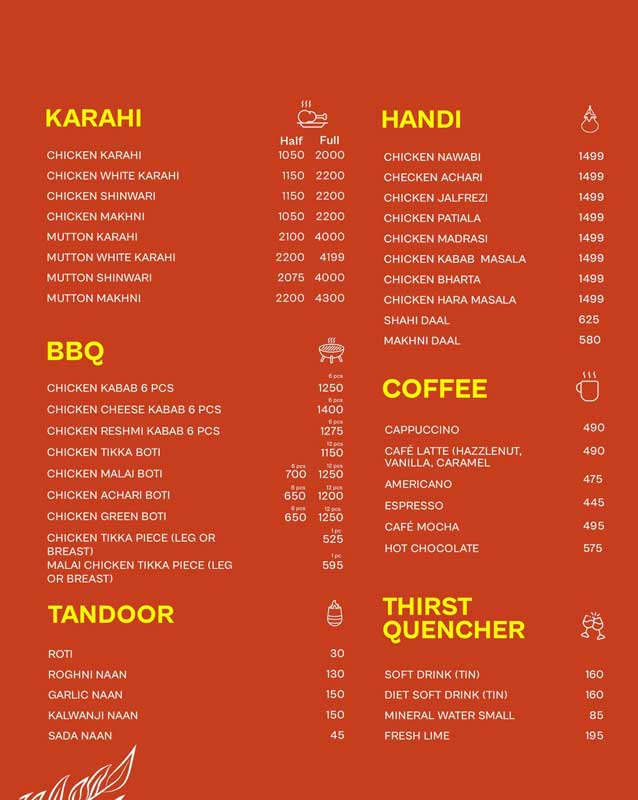 Main Street Cafe & Restaurant menu