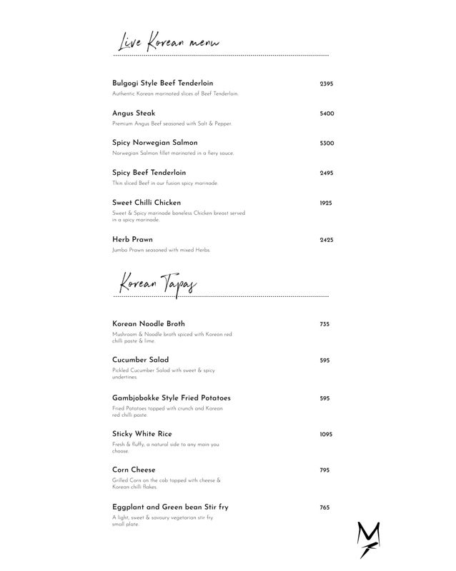 Mandarin Kitchen menu