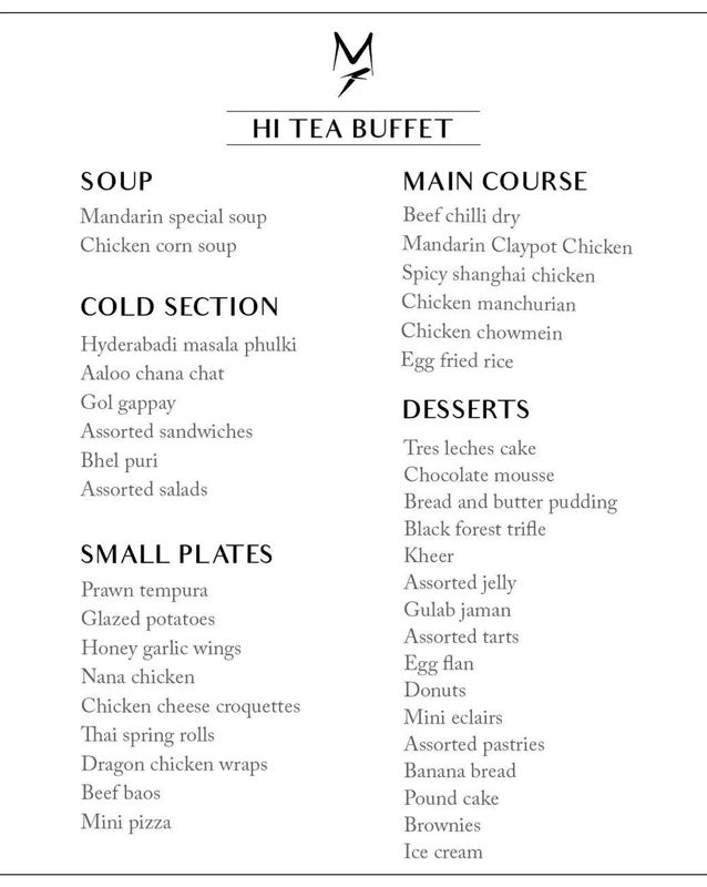 Mandarin Kitchen menu