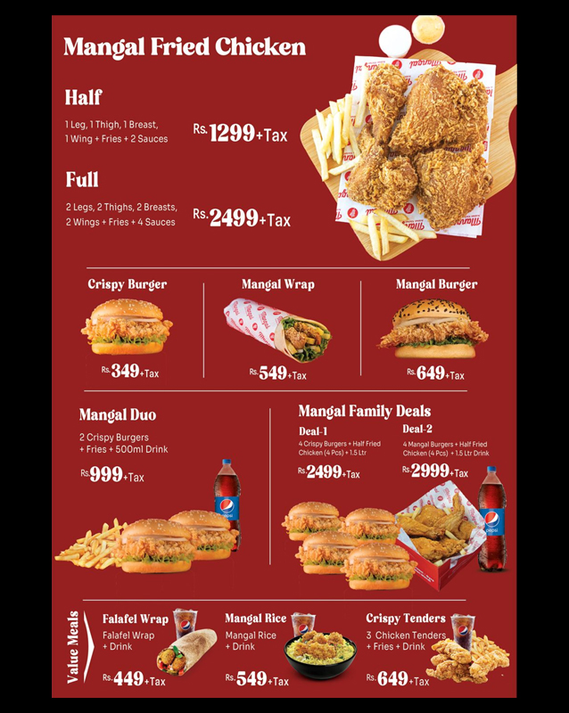 Mangal menu