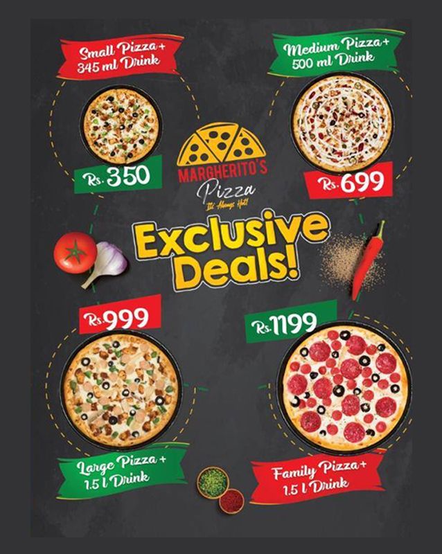 Margherito's Pizza menu
