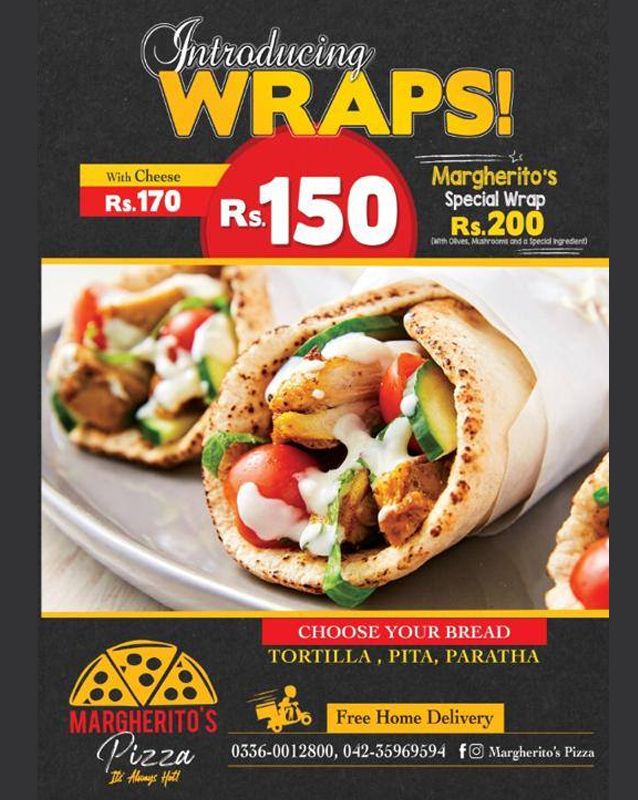 Margherito's Pizza menu
