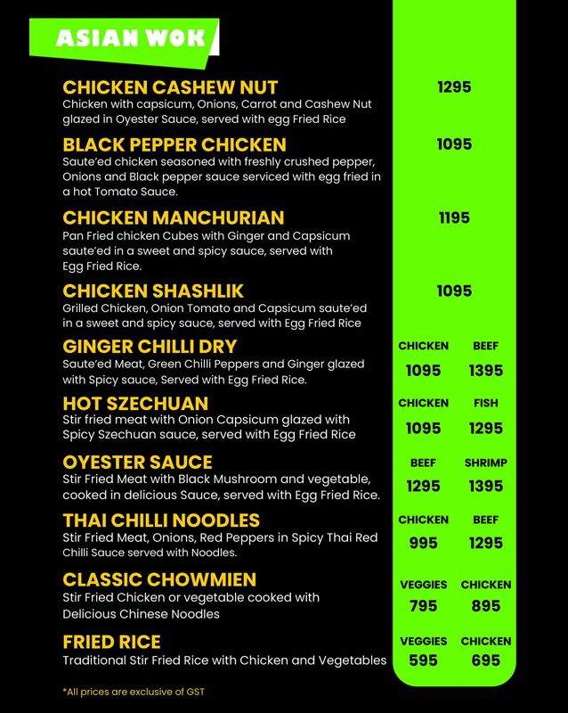 Mario's Wok n Grill menu