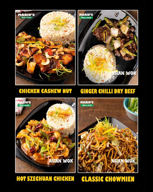 Mario's Wok n Grill menu