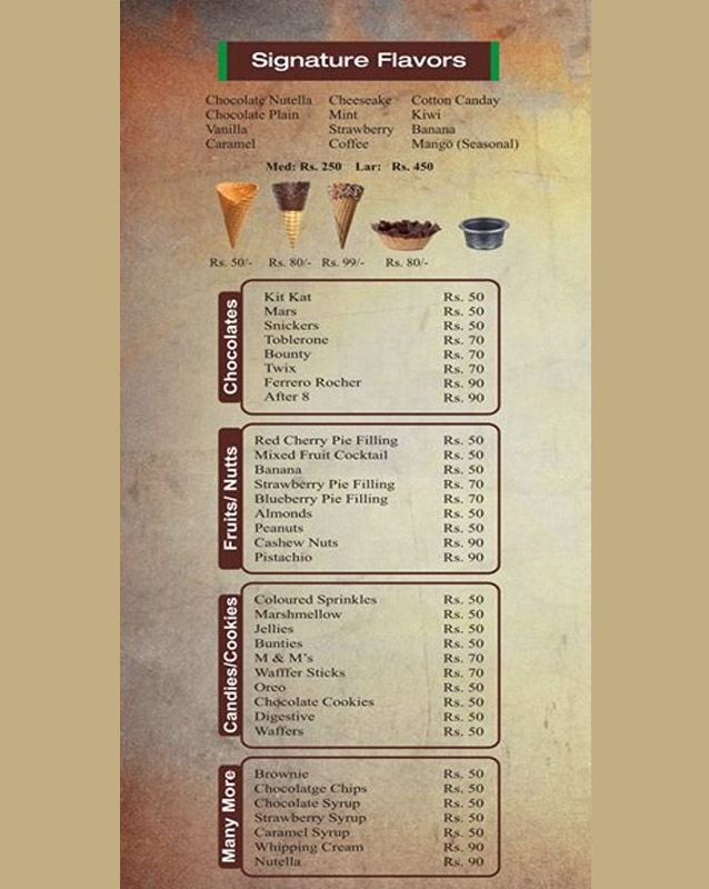 N2 Cafe n Creamery menu