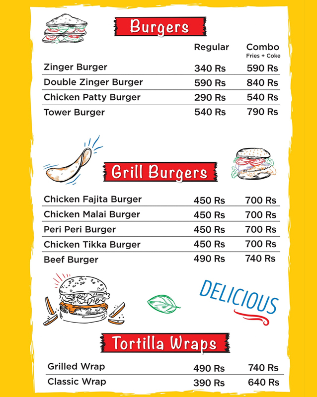 Nafees Spice&Grill menu