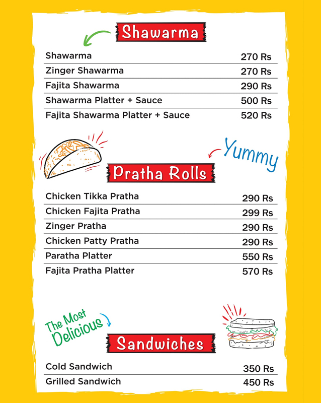 Nafees Spice&Grill menu
