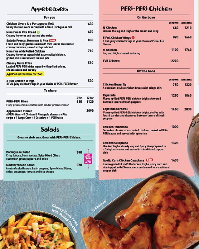 Nando's menu