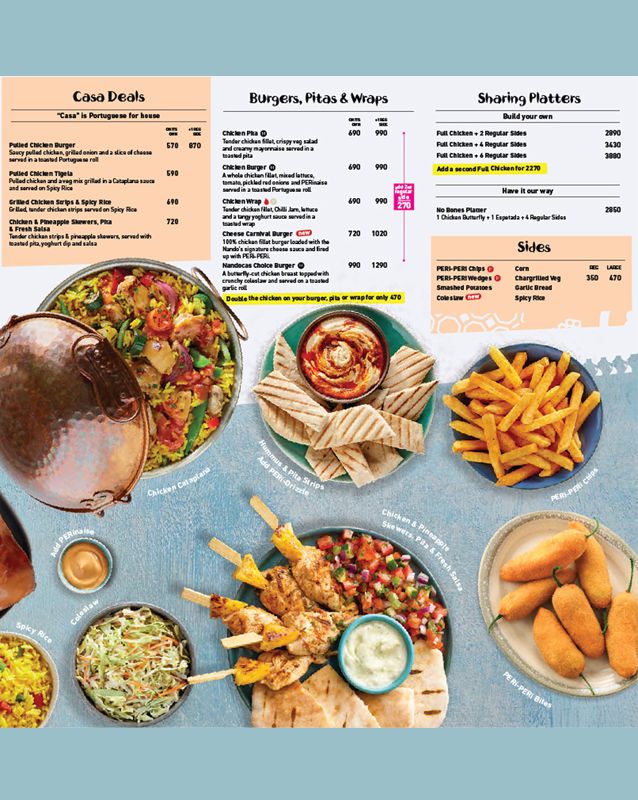 Nando's menu