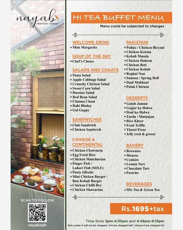 Nayabs menu