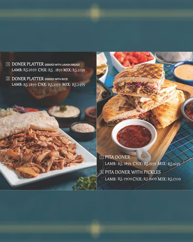 Nisa Sultan menu