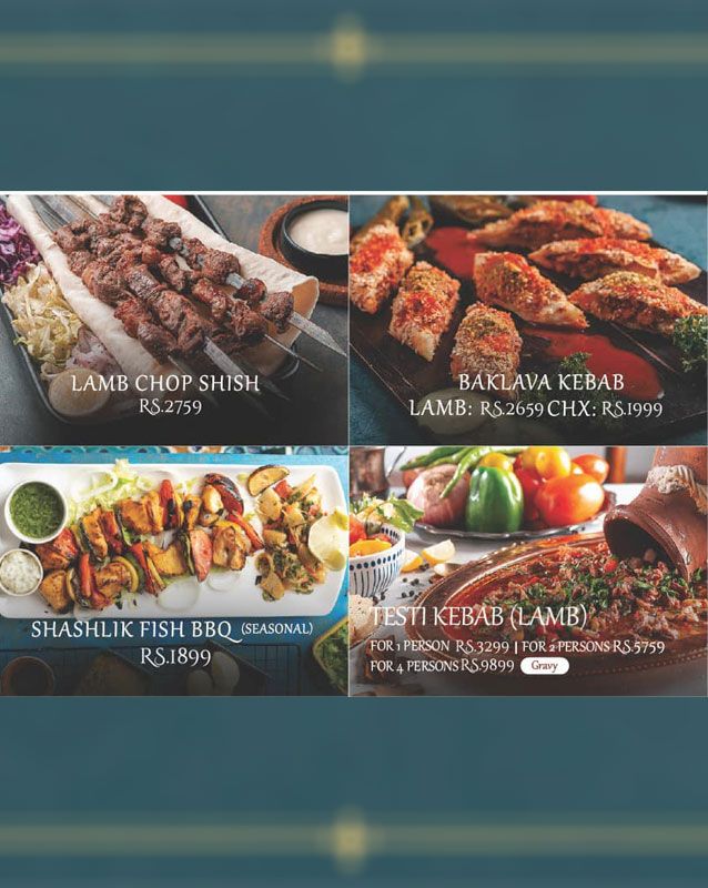 Nisa Sultan menu