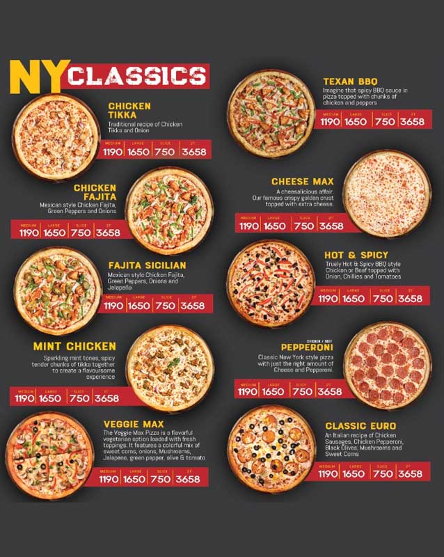 NY212 menu