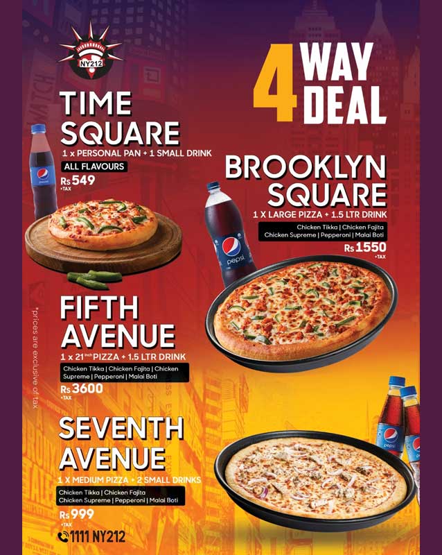 NY212 menu