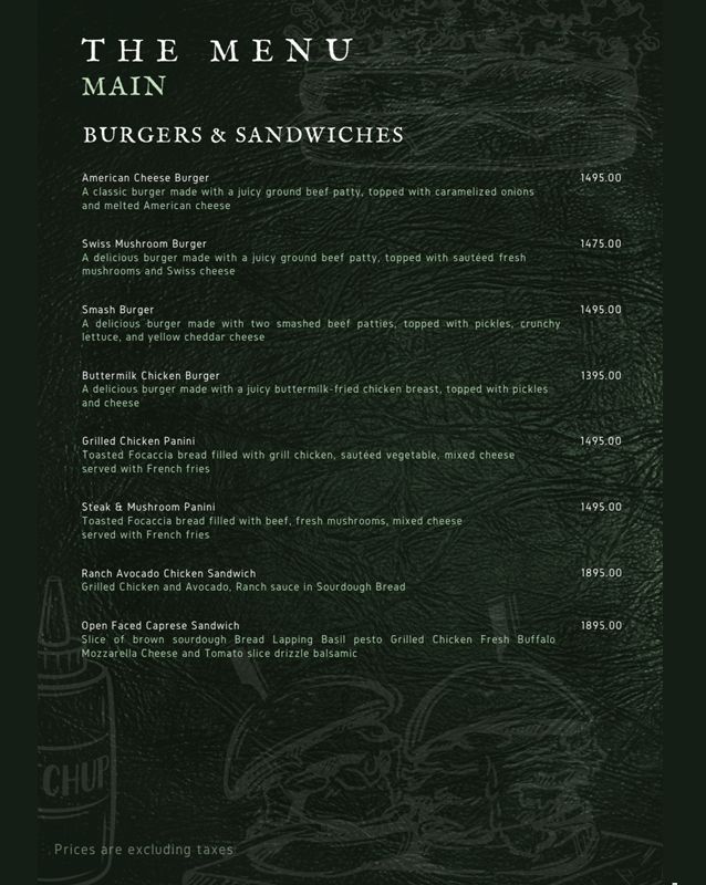 Olivetrail menu