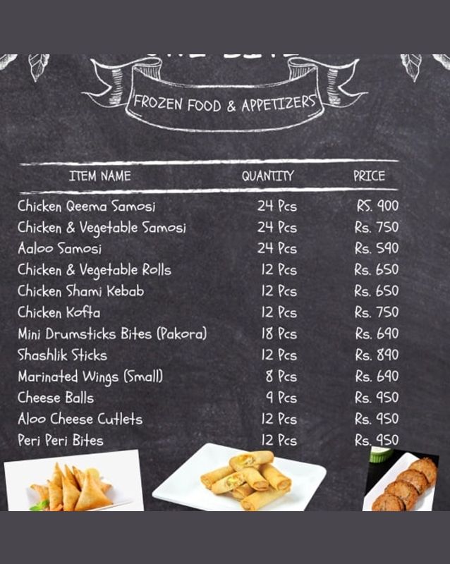 One-Bite menu