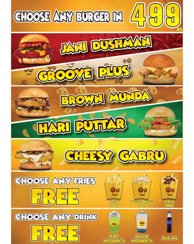 OO Burger menu