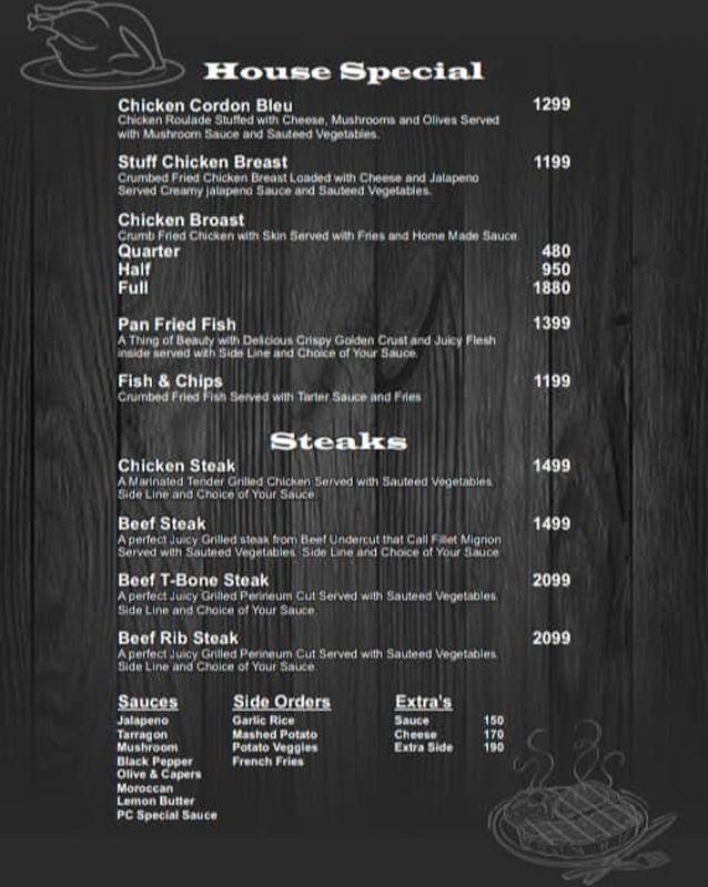 Palm Cafe menu
