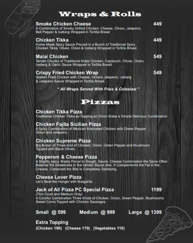 Palm Cafe menu