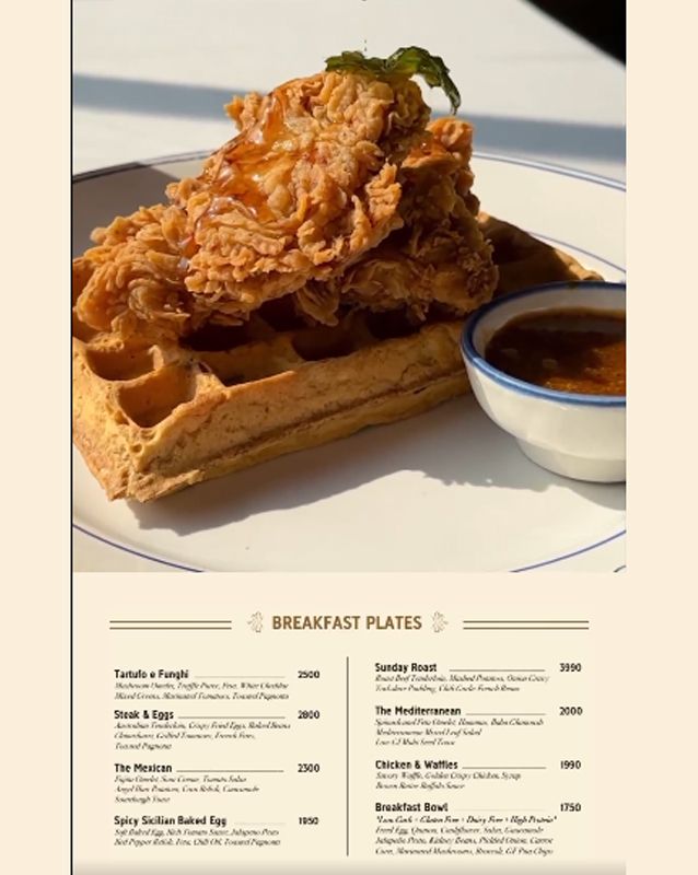 Paola's Cosa Nostra menu