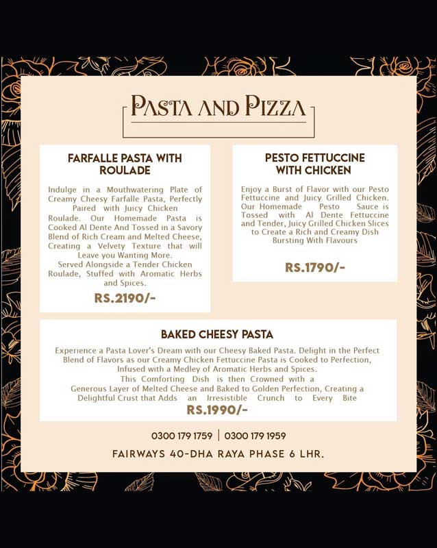 Pearson Specter Litt menu