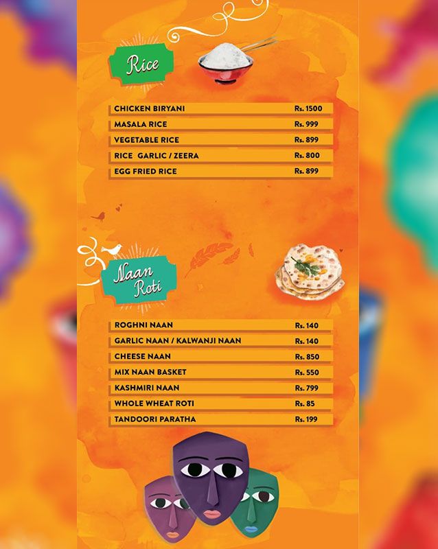 Peeru's Cafe menu