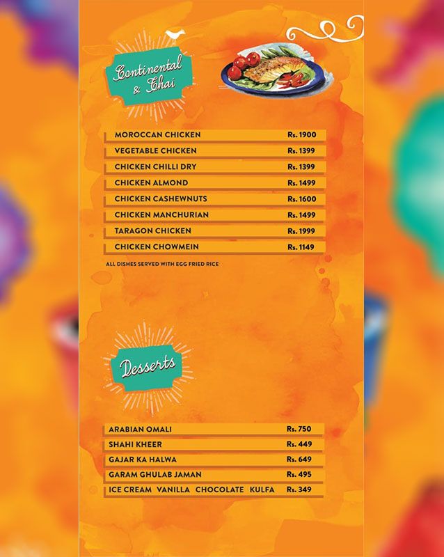 Peeru's Cafe menu