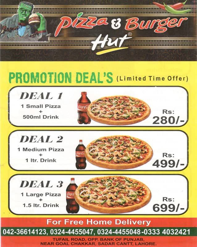 Pizza & Burger Hut  menu