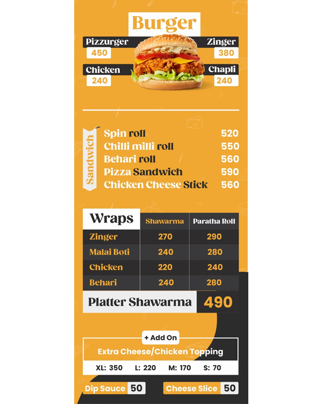 Pizza Souq menu