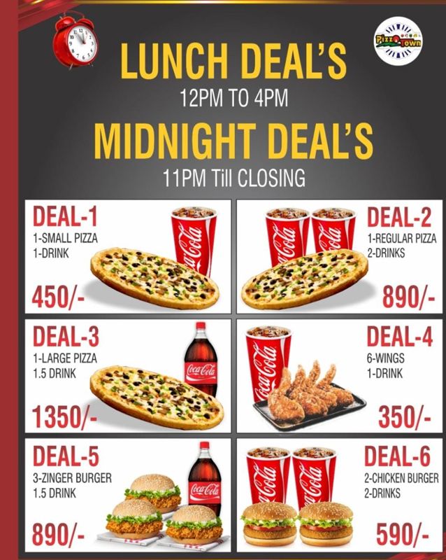 Pizza Town  menu