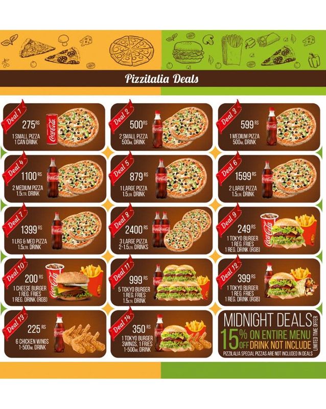 Pizzitalia menu