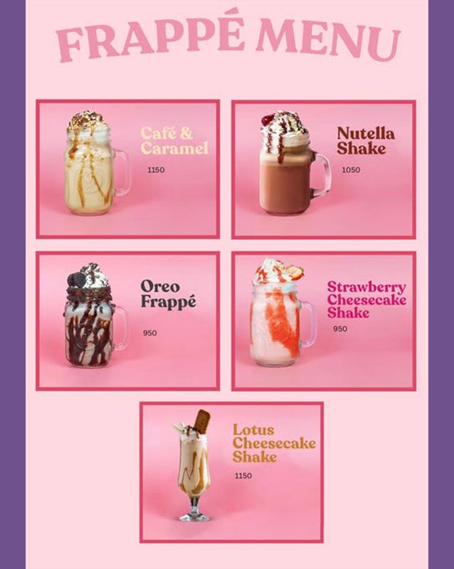Purple Jane Cafe menu