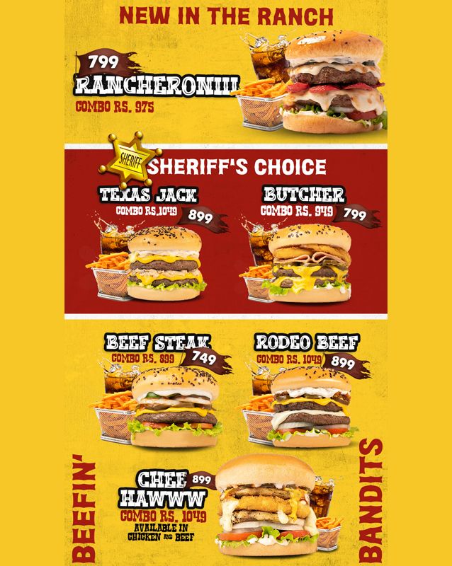 Ranchers menu