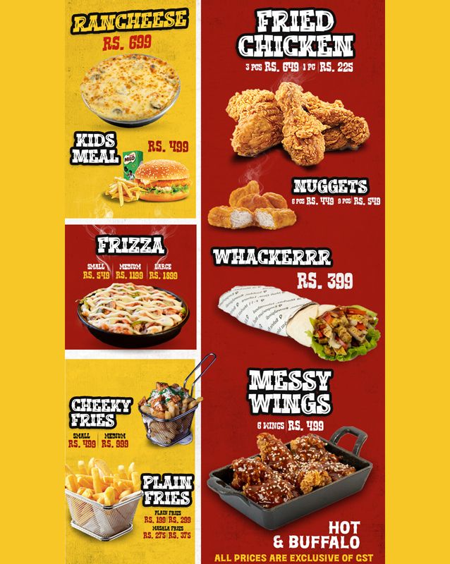 Ranchers menu