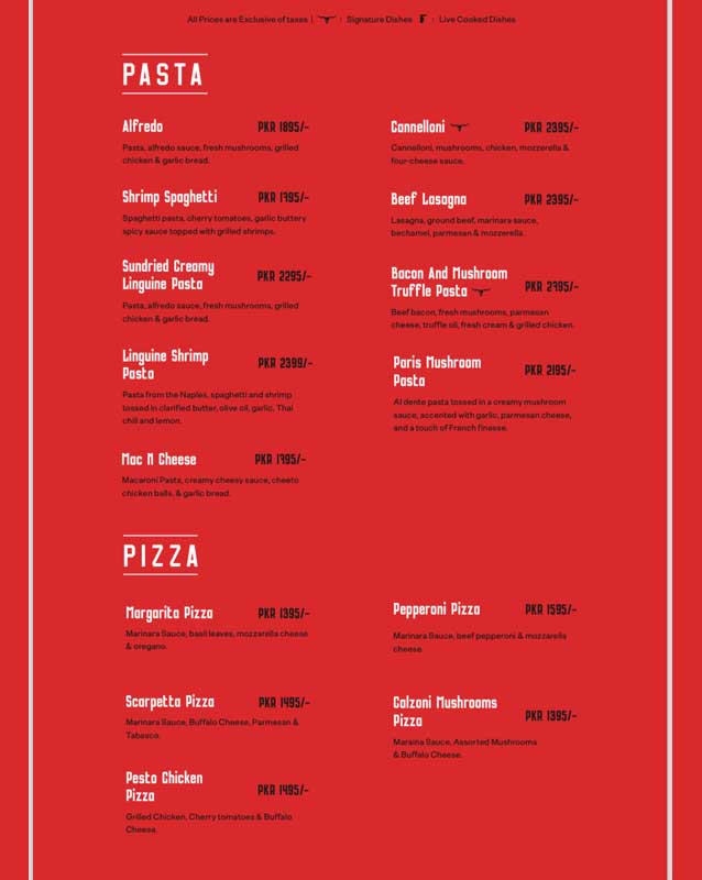 RARE menu