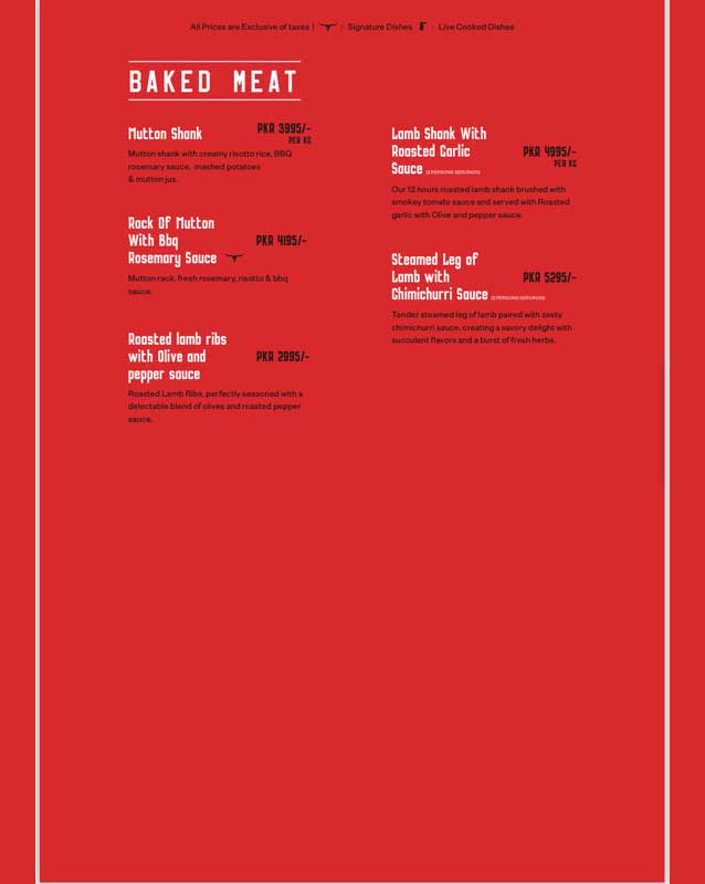 RARE menu