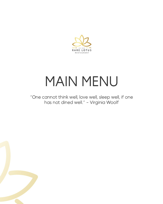 Rare Lotus menu