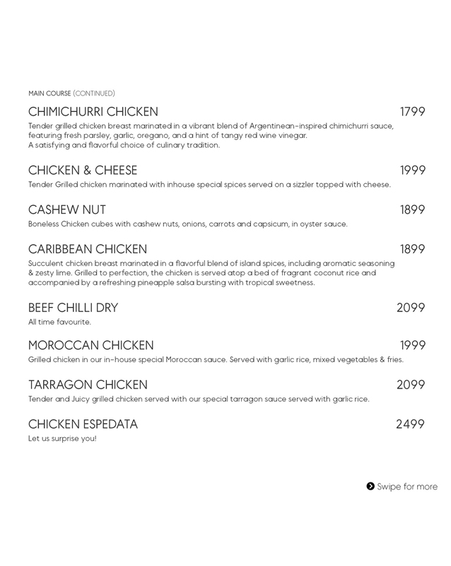 Rare Lotus menu