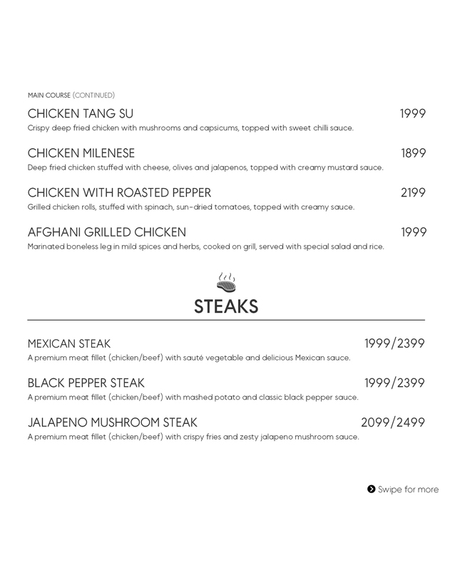 Rare Lotus menu