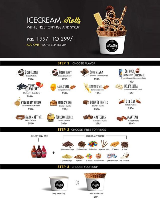 Roffles menu