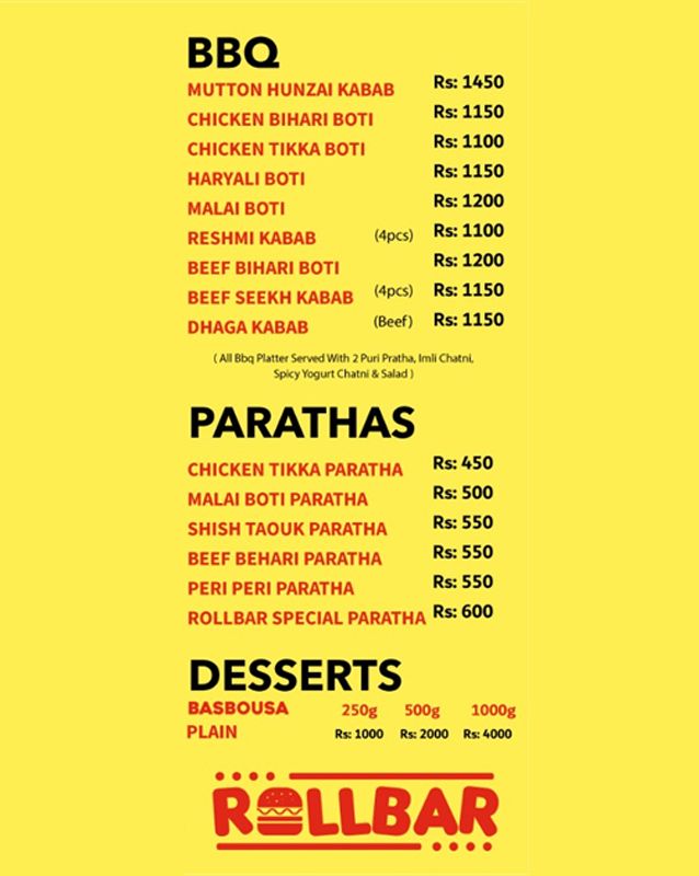 Rollbar menu