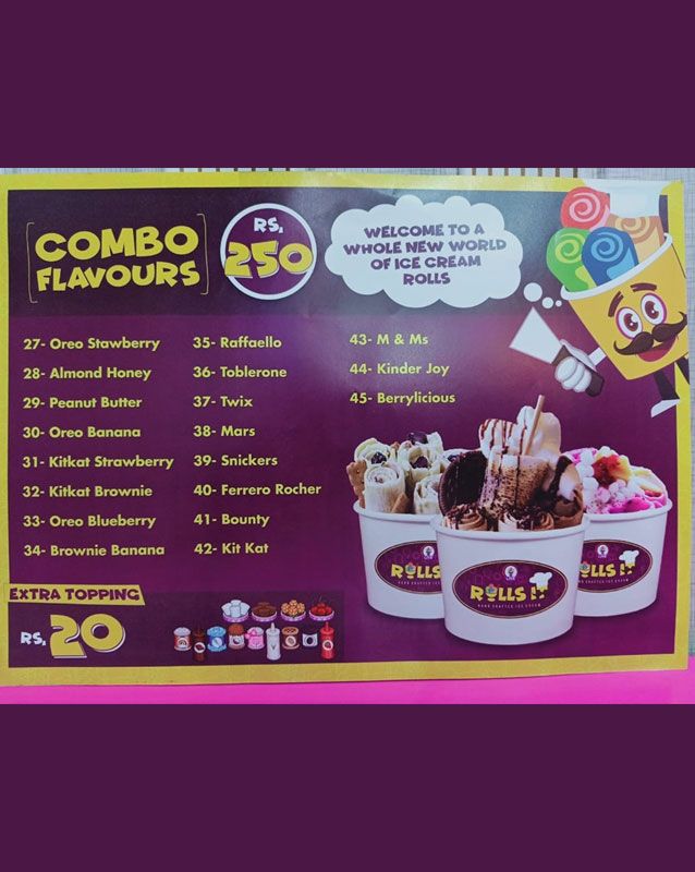 Rolls It menu