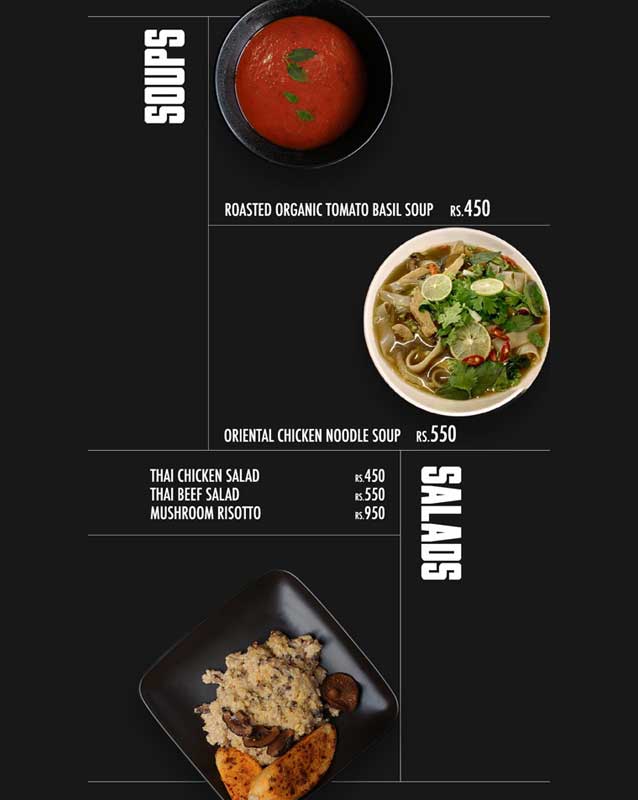 Room Service menu