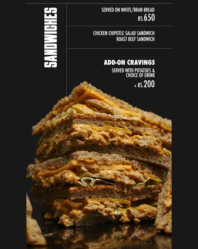 Room Service menu