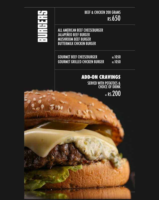 Room Service menu