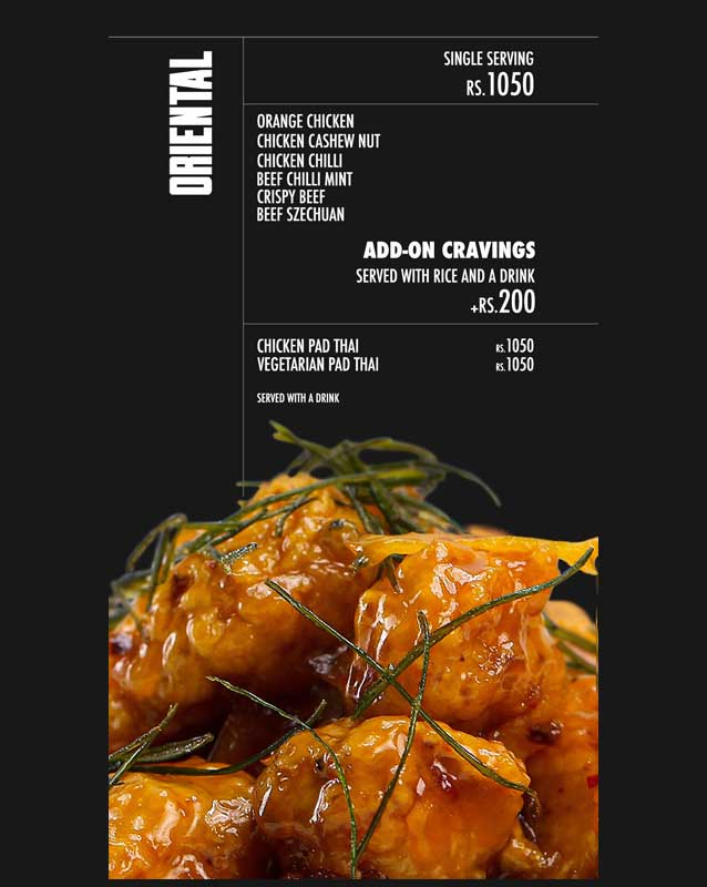 Room Service menu