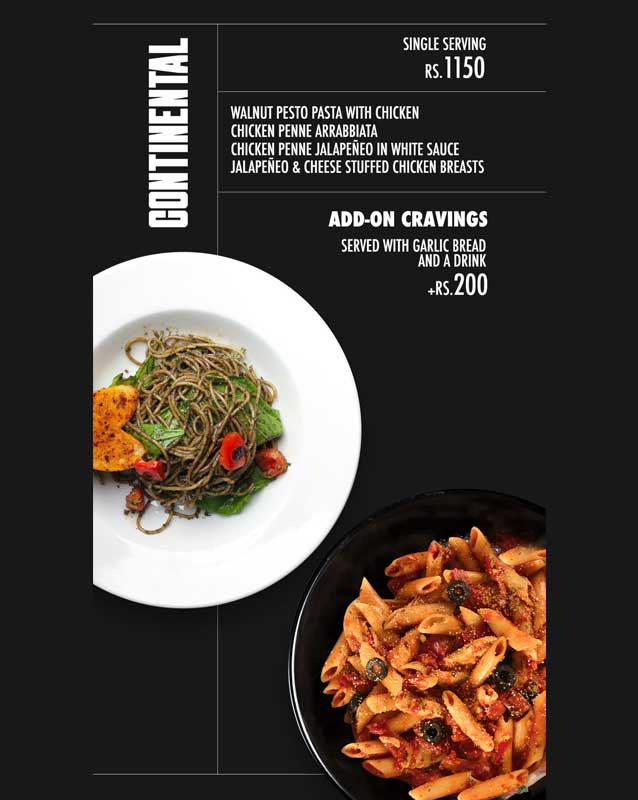 Room Service menu
