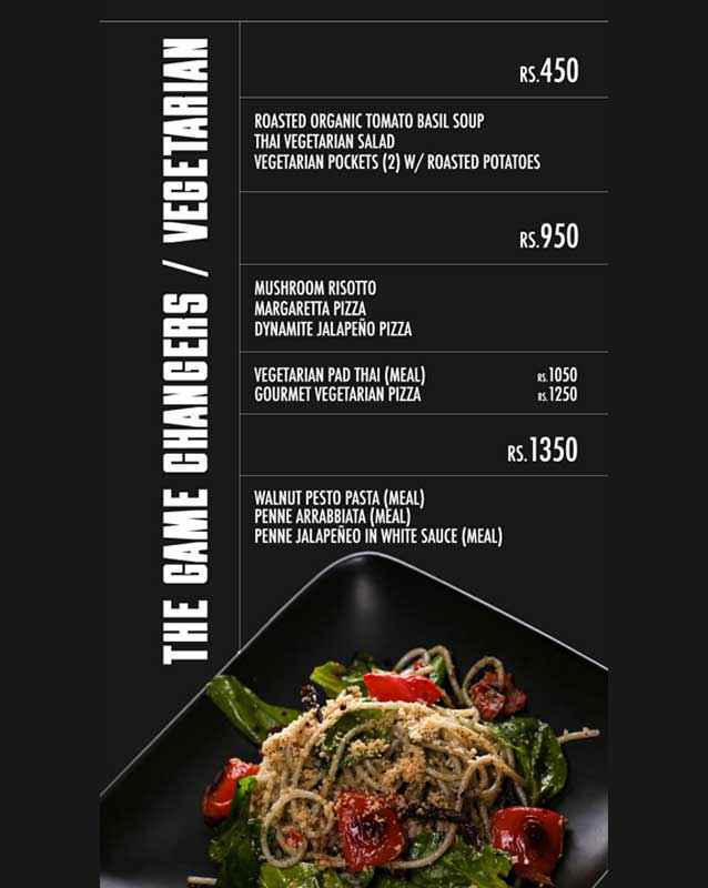 Room Service menu